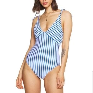 Polo Ralph Lauren Striped Open Back Swim Suit